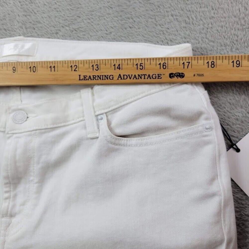 7 For All Mankind Jeans Women 32x32 White Original Bootcut Wide Baggy Y2K Skater - Picture 3 of 16